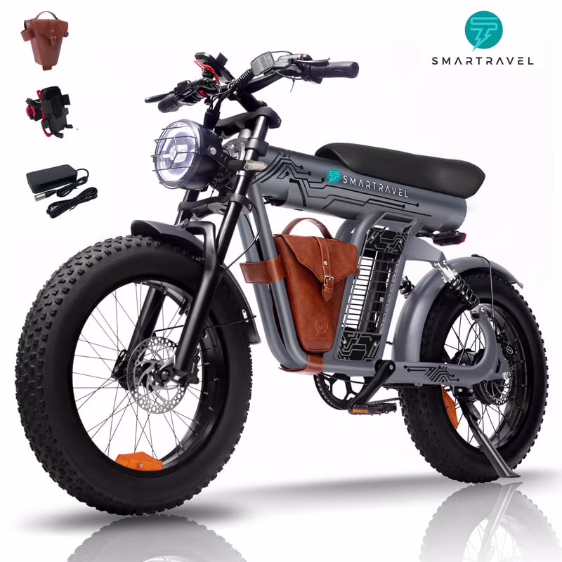 3000W(Peak) Motor 35MPH ST202 Electric Dirt Bike for Adults,52V50AH Dual Battery Ebike, 92+ Miles Range,20" Motorcycle Tire UL2849 Certified, Full Suspension(ZM22 2000W Green) - Image 7
