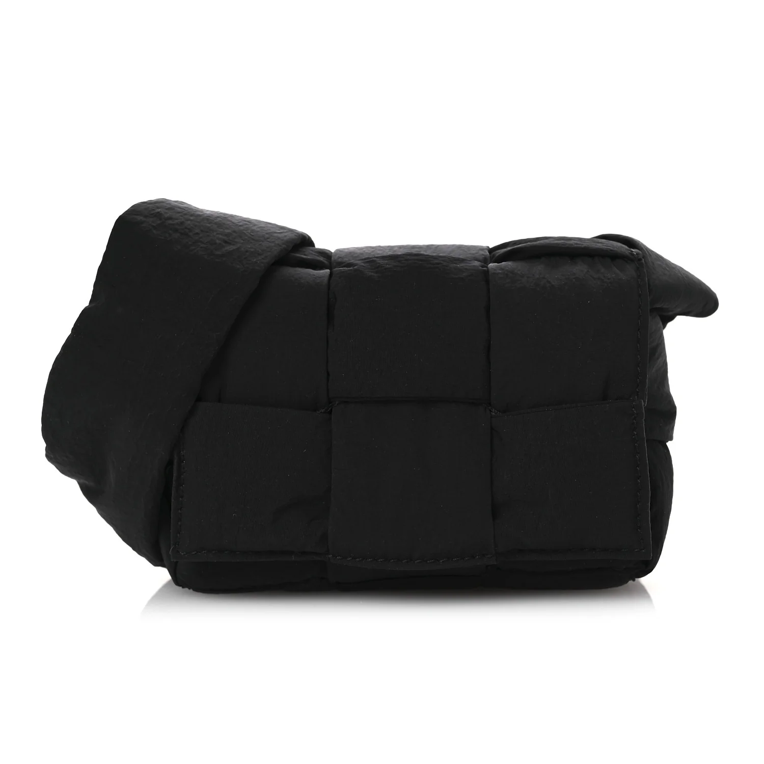Nylon Intrecciato Padded Tech Candy Cassette Bag Black