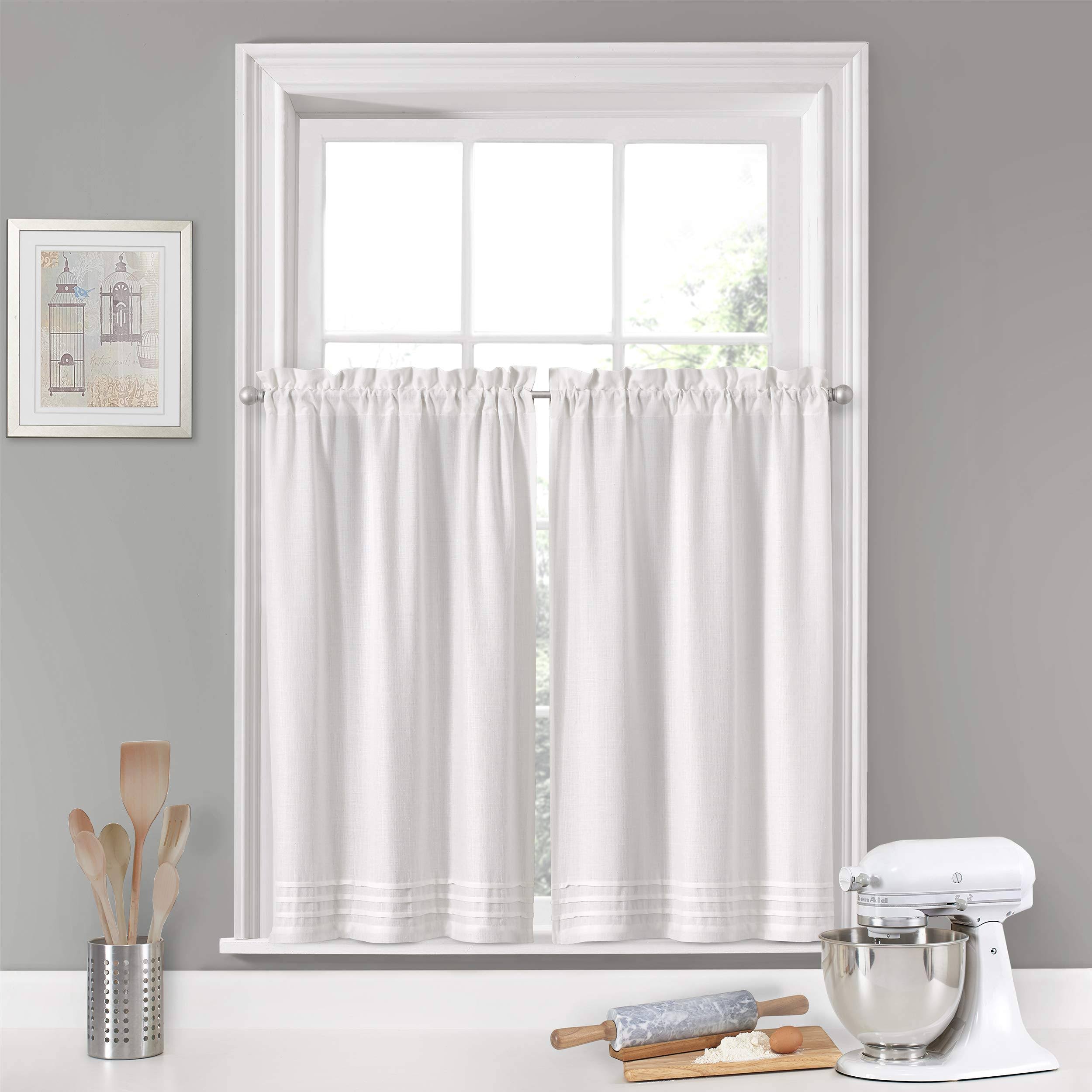 Vue White Window Solutions Kingsbury Pleated Tier Pair