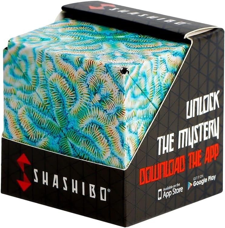 Shashibo Shape Shifting Box - Award-Winning STEM Fidget Toy with Ultra Strong Magnets - Puzzle Cube Transforms Into 100+ Shapes, Perfect Sensory Gift for Kids, Teens, and Adults (Spaced Out)