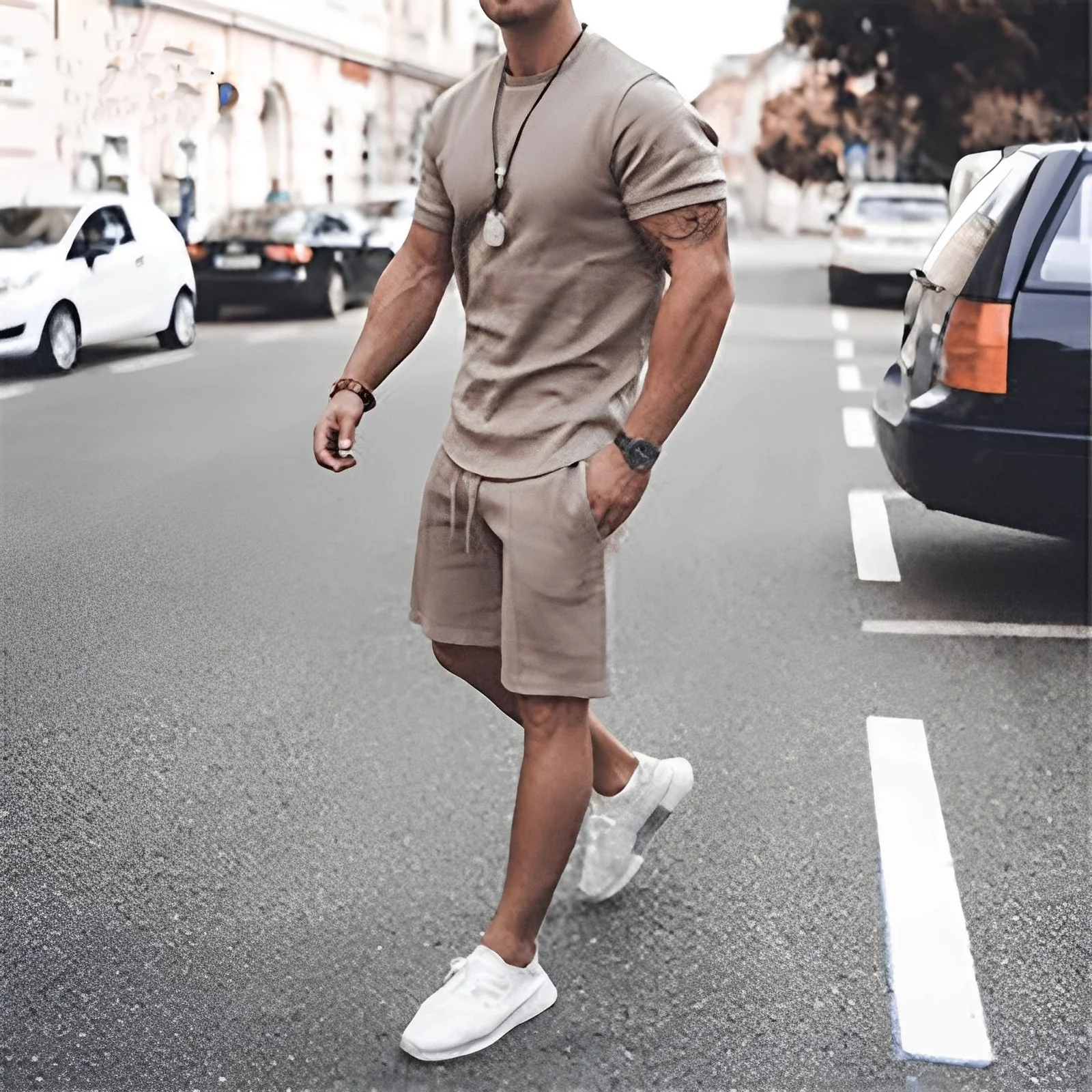 Stevie - Ensemble Deux Pièces Homme - pour Tenue de Loisirs Décontractée