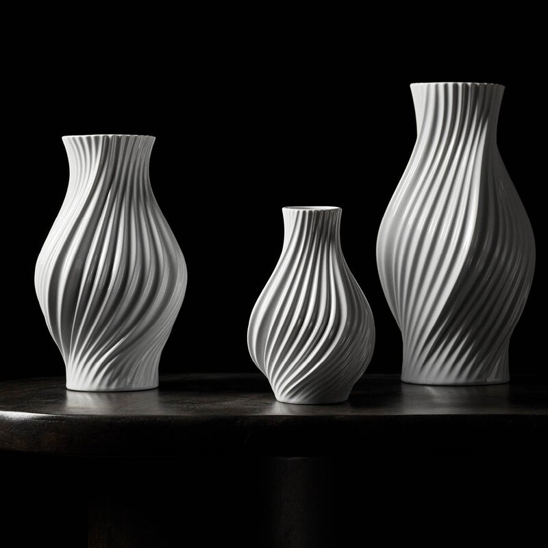 Twist vase 18 cm hvit