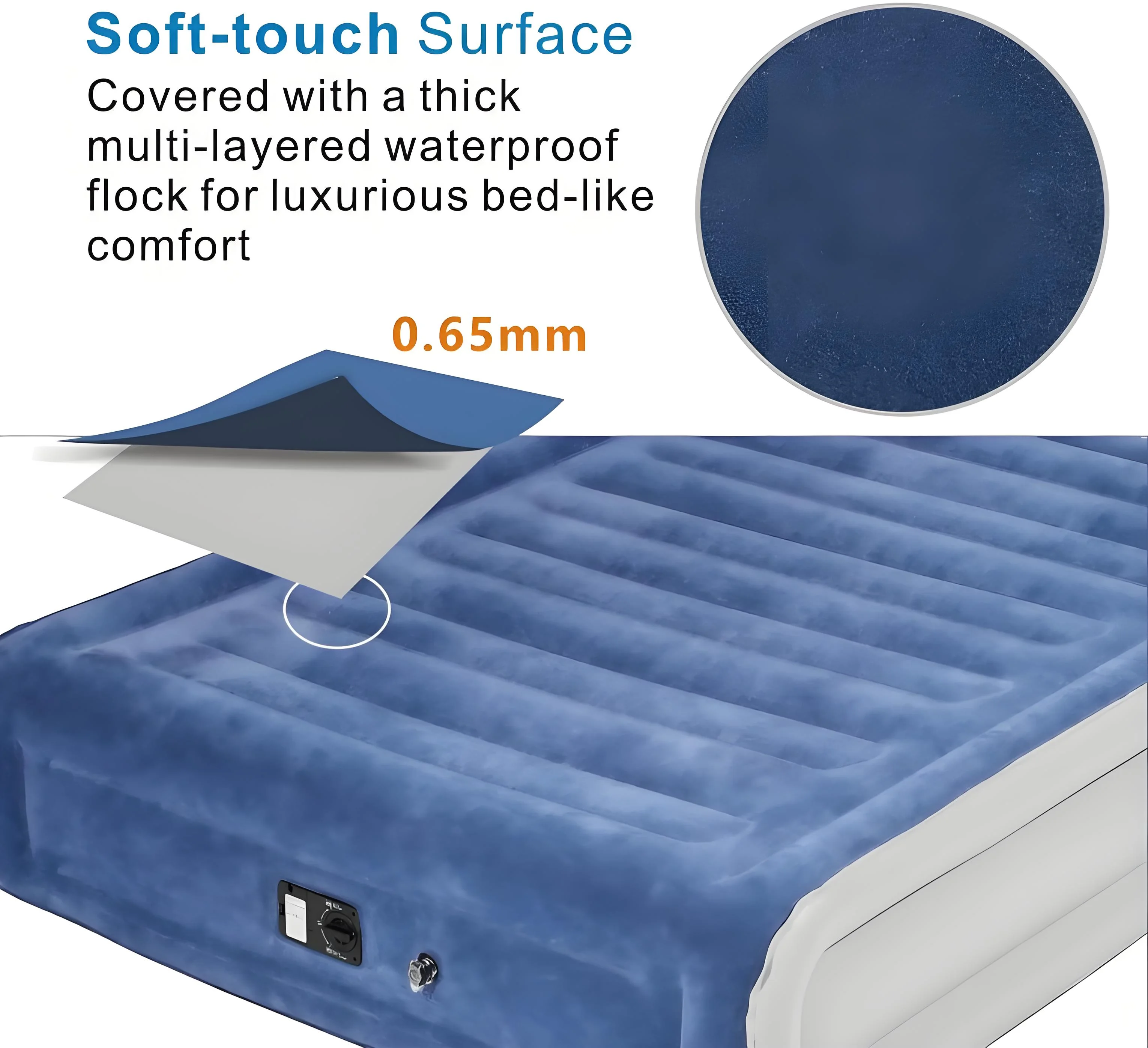 Queen Air Mattress with Built - in Pump for Guest, Home, Camping, 18