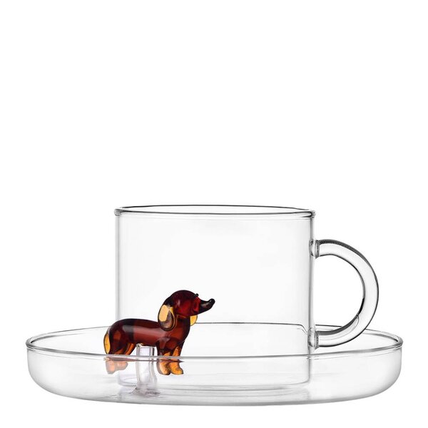 Dogs tekopp med skål 30 cl bassotto