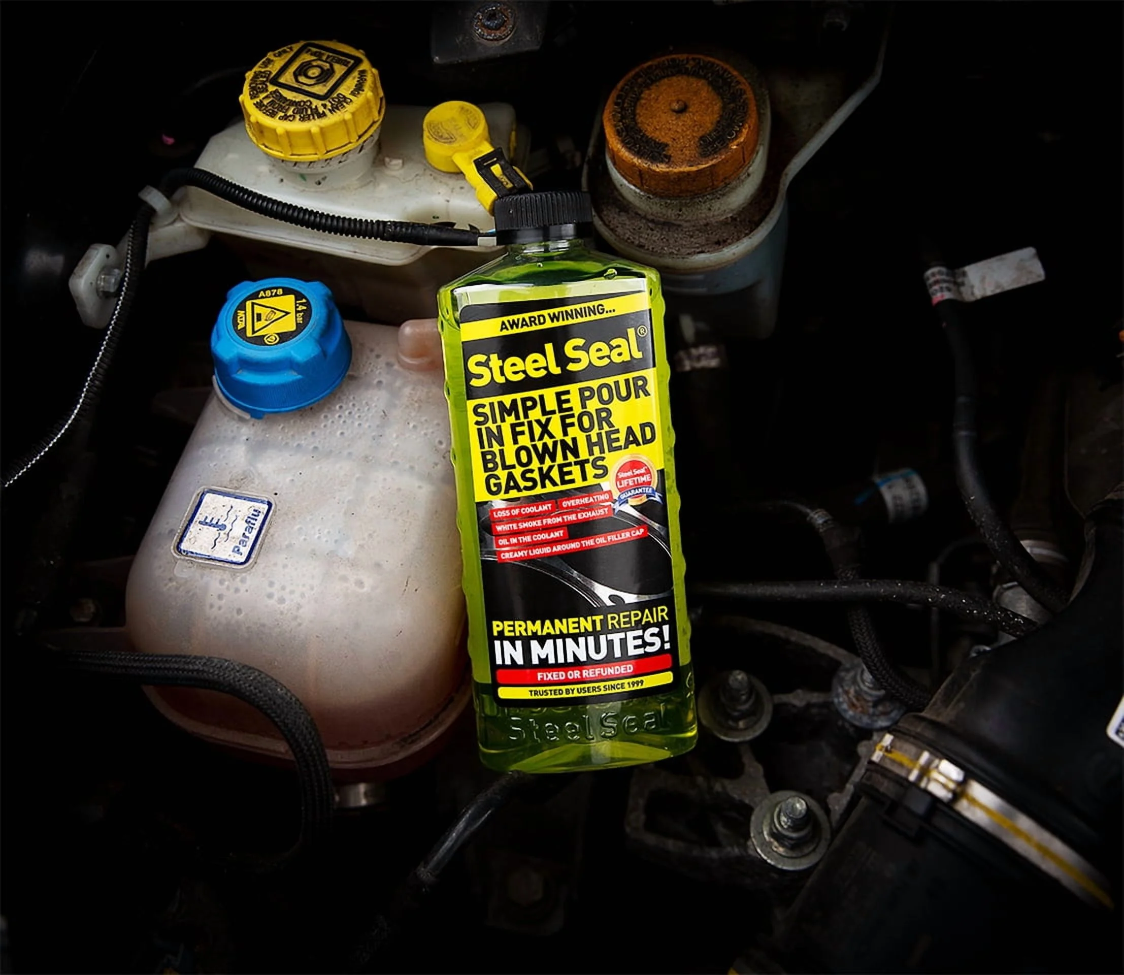 Steel Seal Blown Head Gasket Fix Repair Sealer for 6 Cylinder Engines