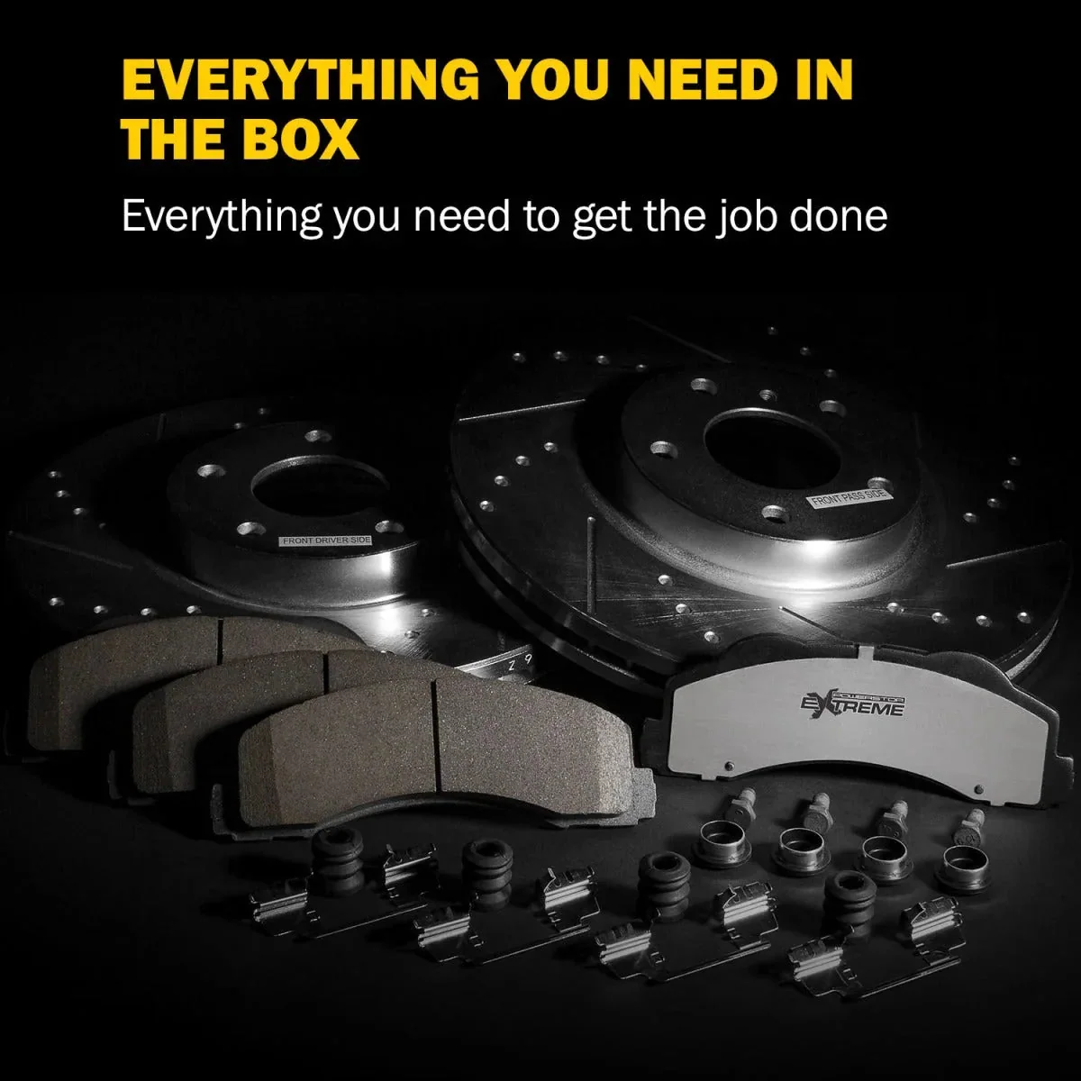 Front Z36 Truck Carbon-fiber Ceramic Brake Pad and Drilled & Slotted Rotor Kit