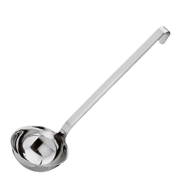 Øse med hellekant 34,5 cm rustfritt stål