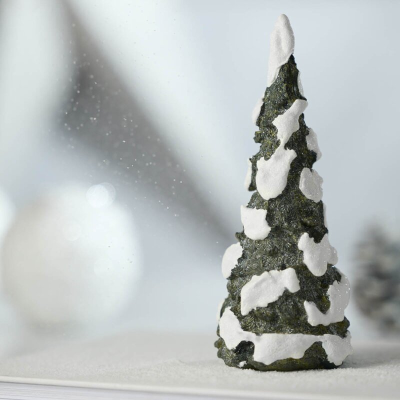 Lite juletre med snø 12 cm