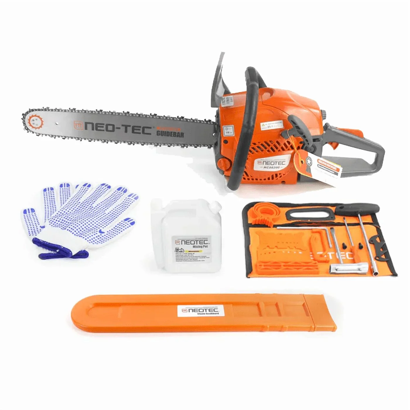 NEO-TEC NCS6200 20 62cc 2-Cycle Gas Powered Chainsaw, Handheld for Wood Cutting and Garden Use