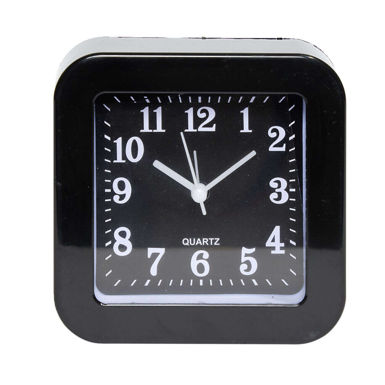 Mini réveil analogique à quartz en plastique avec alarme (4 modèles)