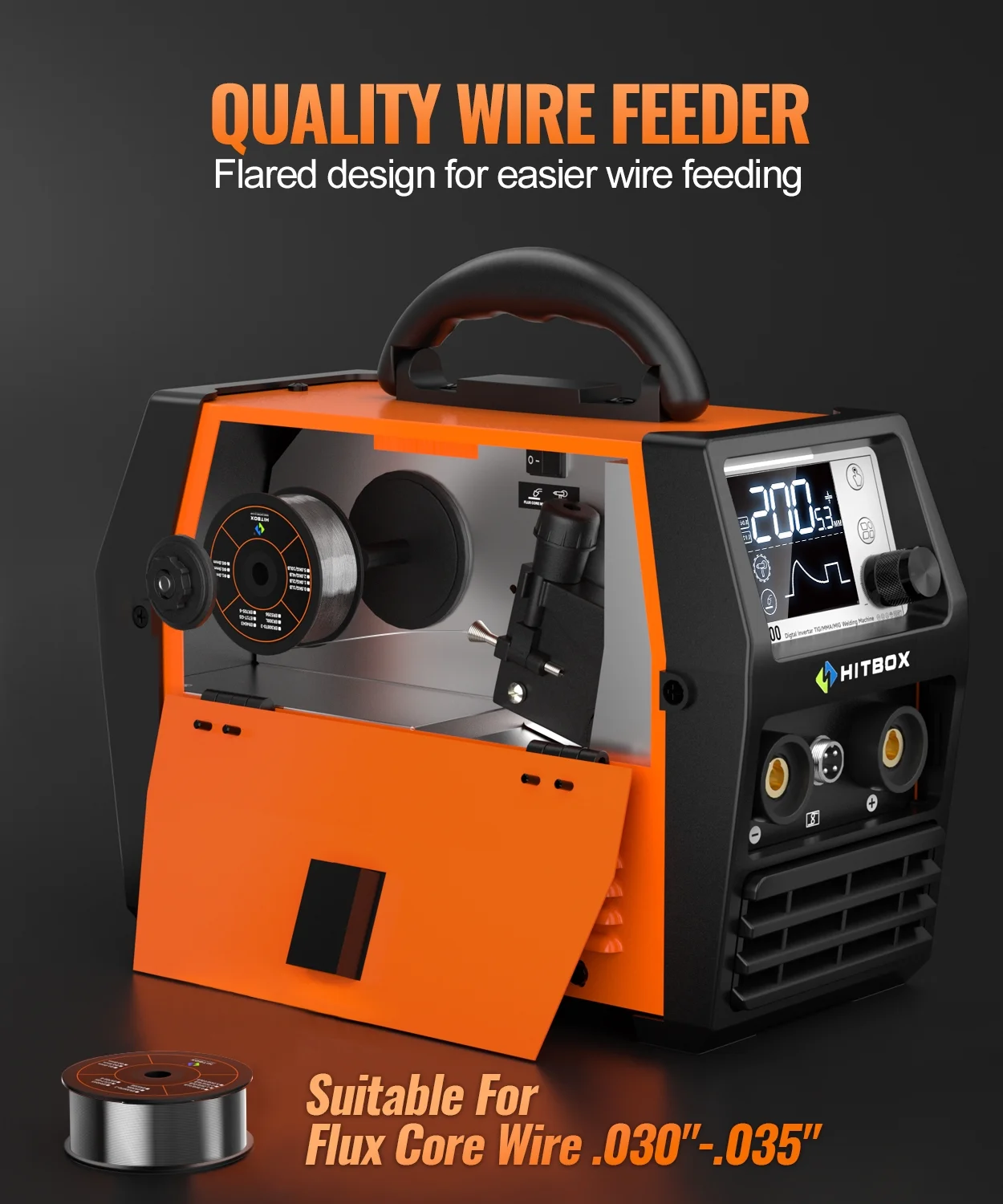 3 in 1 MIG Welder Machine, Synergetic 140A Flux Core Wire Feed Welder 110V/220V, MMA/ MIG/ Lift TIG, Portable Welding Machine - Image 6