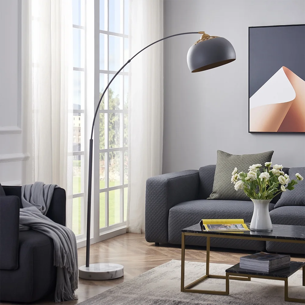 Arc Floor Lamp, Modern Reading Light for Living Room, Bedrooms and Office, Light Direction Adjustable, Bulb Not Included - Image 6