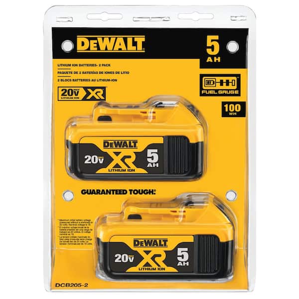 20V MAX XR Premium Lithium Ion 5 0Ah Battery Pack (2 Pack) Image 8