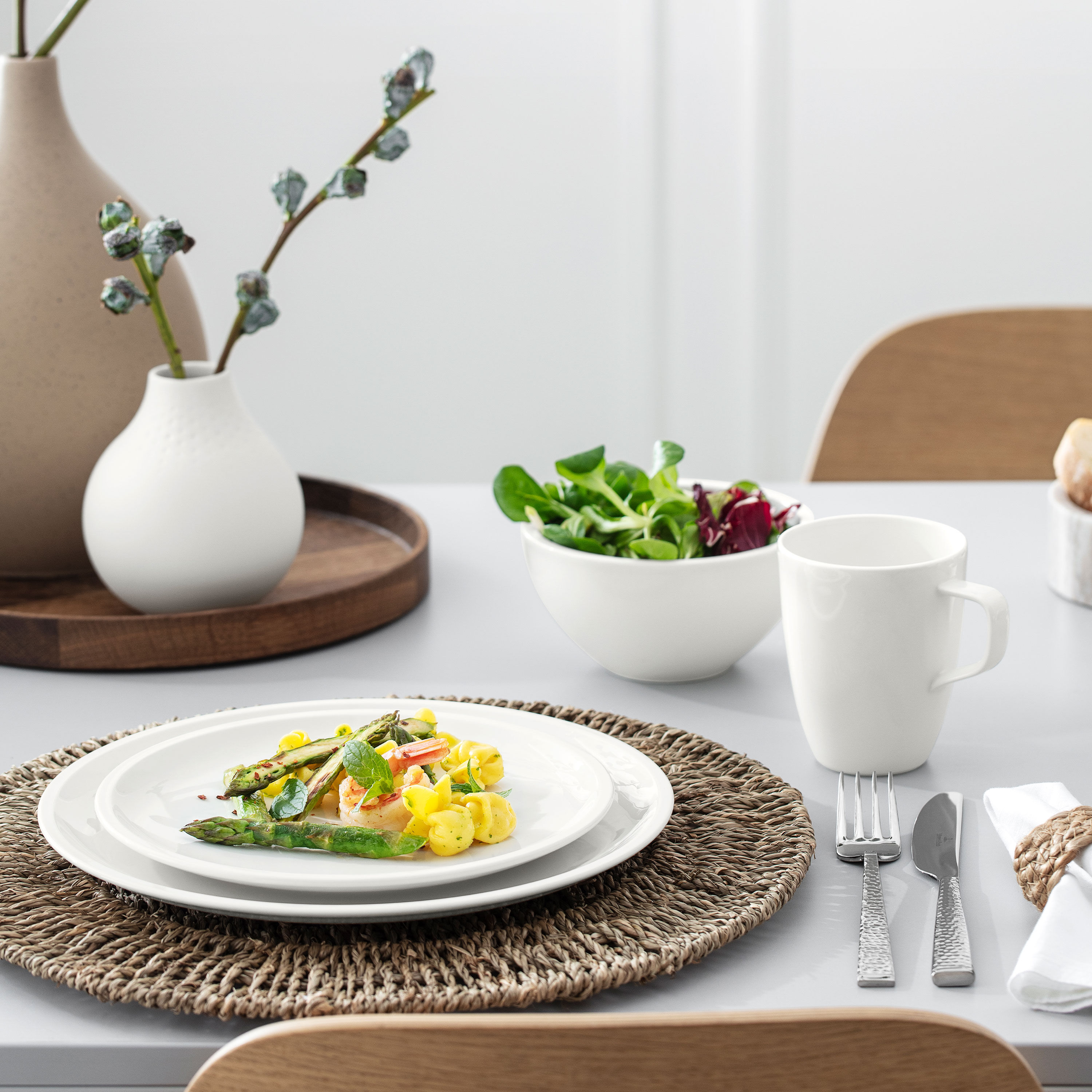 Artesano Dinnerware set - White, Premium Porcelain