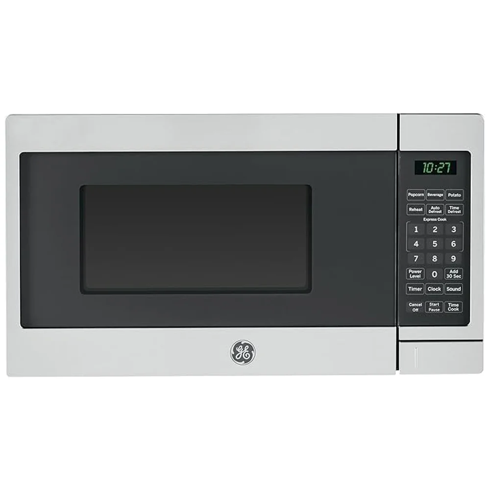 GE GCST07N1WSS Countertop Microwave Oven 700 - Watt Compact 0.7 cu ft Stainless Steel Bundle with 2 YR CPS Enhanced Protection Pack