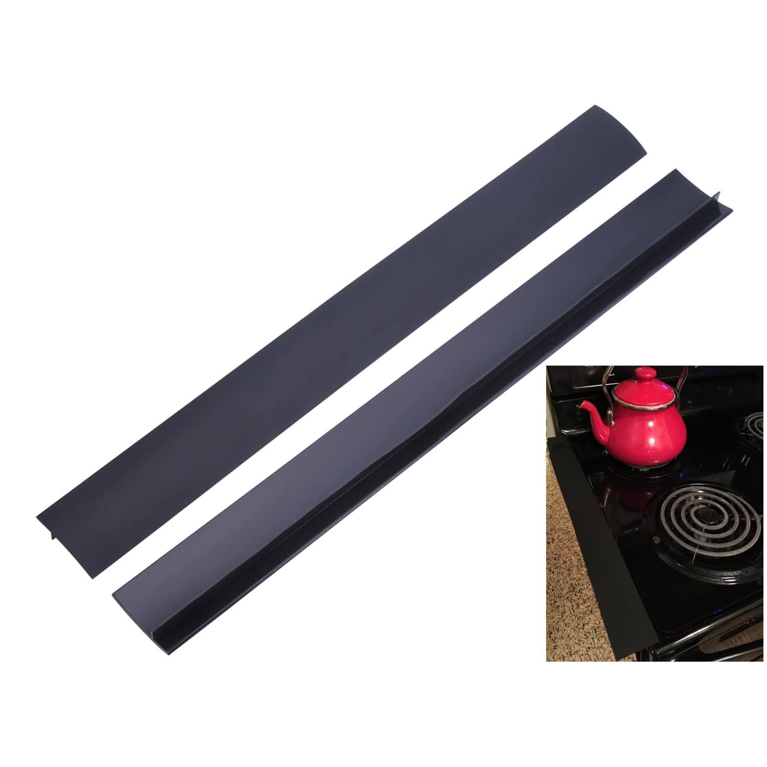 Doohookit Stove Gap Covers (2 Pack) Easy to Clean Gap Fillers Between Counters and Stovetops Oven Washerfurniture Easy to Install Heat Resistant (25 I