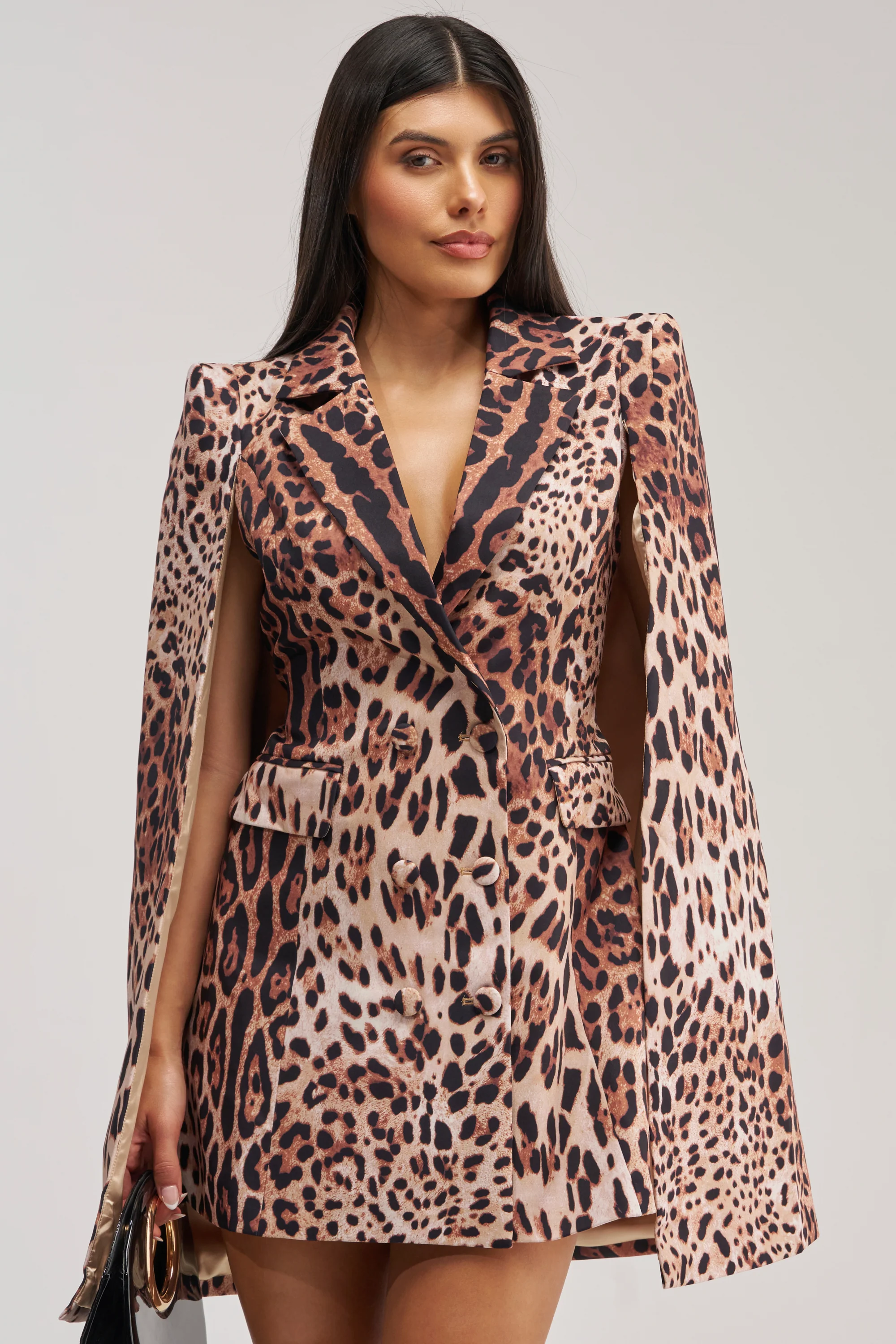AMINAH LEOPARD PRINT BLAZER DRESS - Akira Store