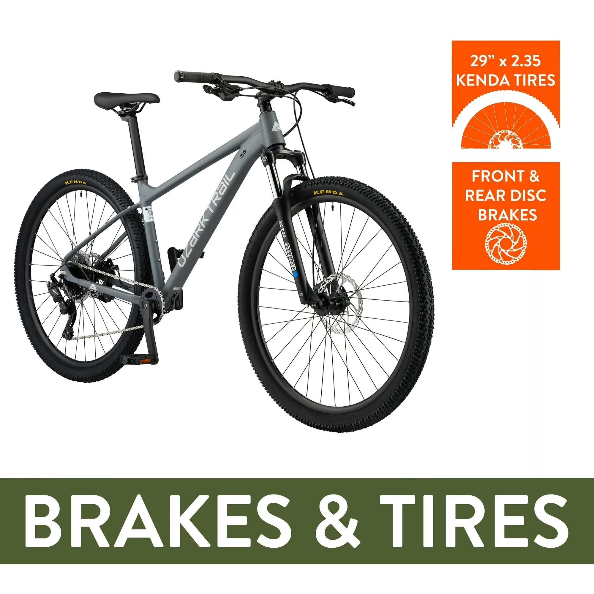 29" Ridge Mountain Bike, Medium Frame, Fits Riders 5'7" 5'11", Gray, Adult(17 in) - Image 6