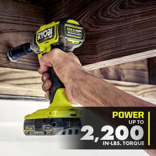 ONE+ HP 18V Brushless Cordless 5 Tool Combo Kit with 4 0 Ah and 2 0 Ah HIGH PERFORMANCE Batteries, Charger, and Bag Image 7