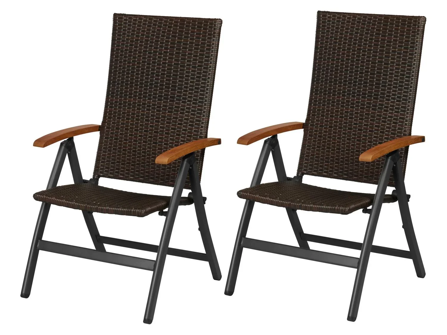 LIVARNO Table de jardin + Lot de 2 fauteuils pliants Valencia