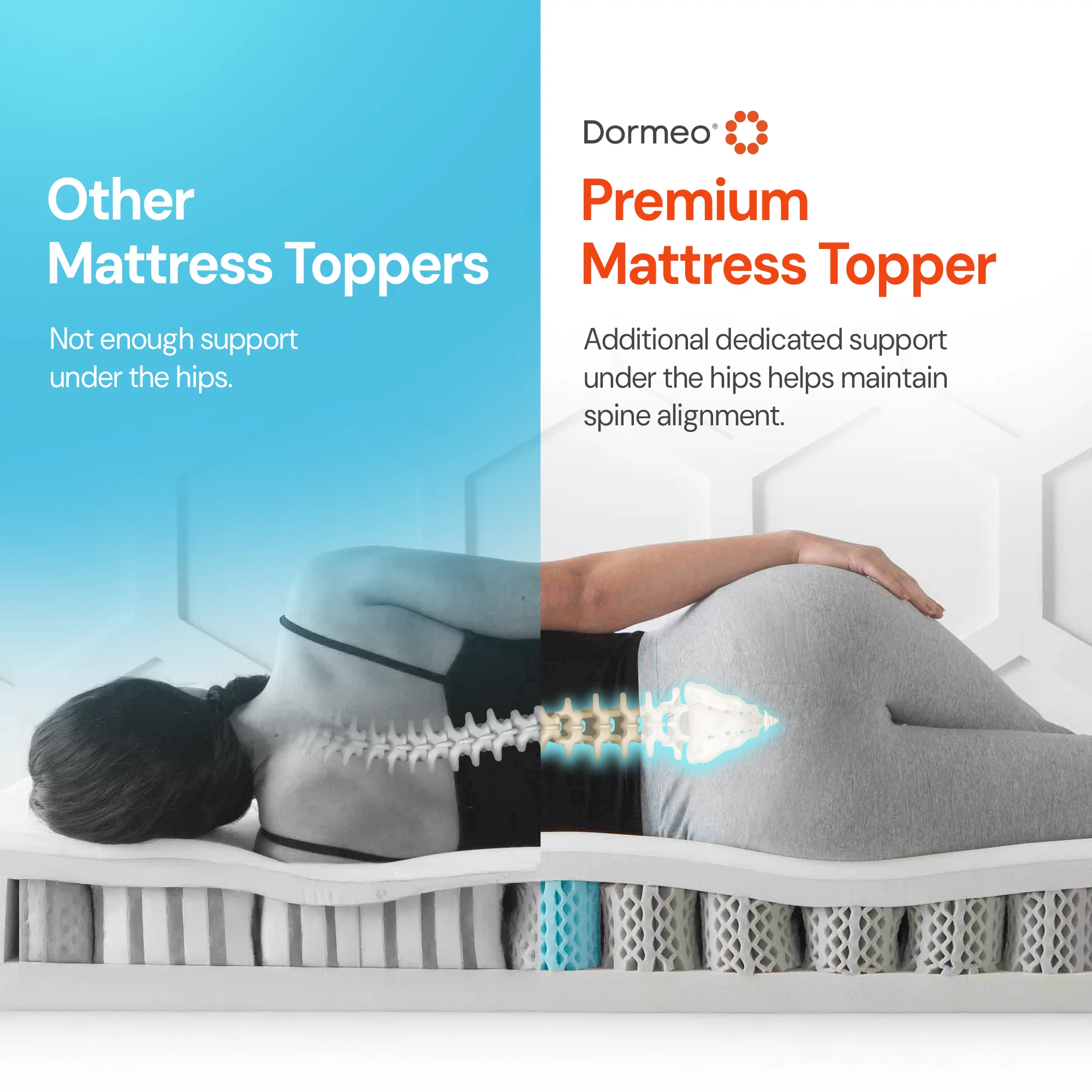 Premium Mattress Topper Queen Bed Cooling Mattress Pad with Octaspring Technology(Queen) - Image 8