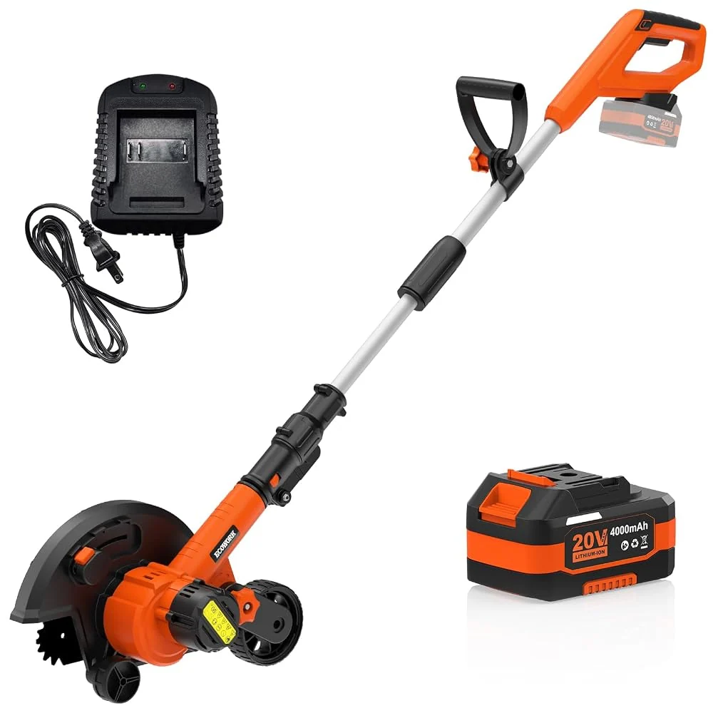 Cordless Lawn Edger 20V with 4.0Ah Battery & Charger for Lawn Edge