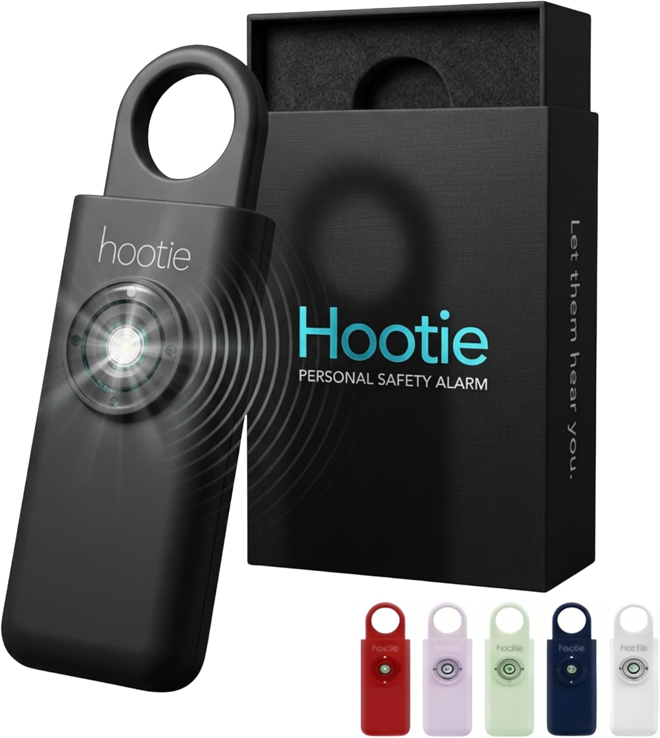 HOOTIE Personal Safety Alarm Keychain, 130dB Personal Alarm for Women Men and Kids, Pull Pin Emergency Panic Alarm with Strobe Light, Portable Self Defence Alarm for Campus Travel and Running - Mint