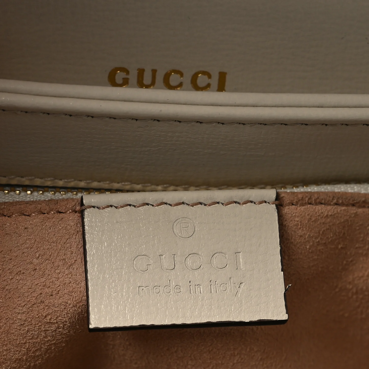 GG Supreme Monogram Horsebit 1955 Shoulder Bag Beige Mystic White