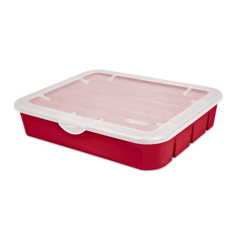 Sterilite Adjustable Ornament Box