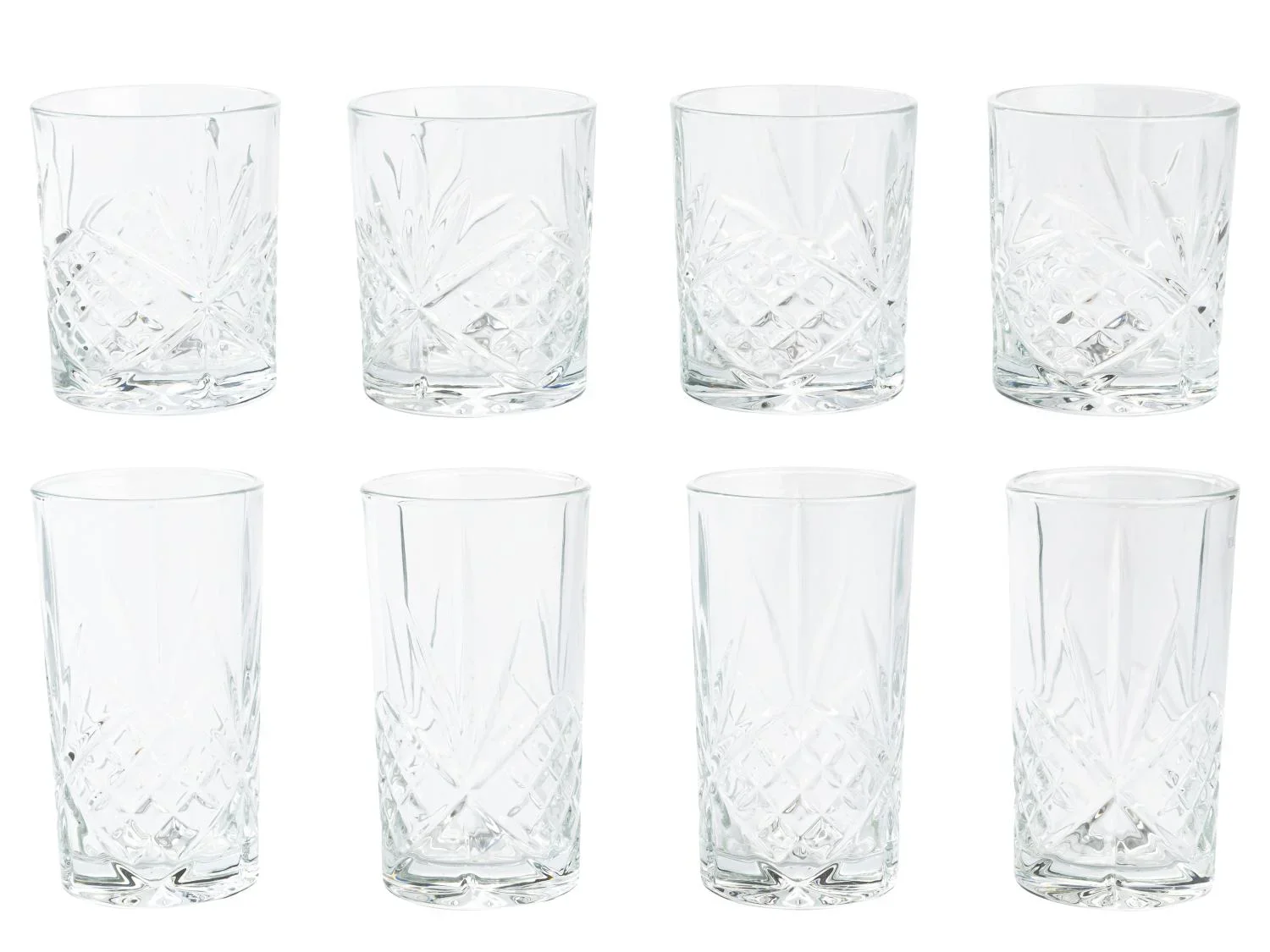 LIVARNO home Lot de 4 verres  whisky ou longdrink