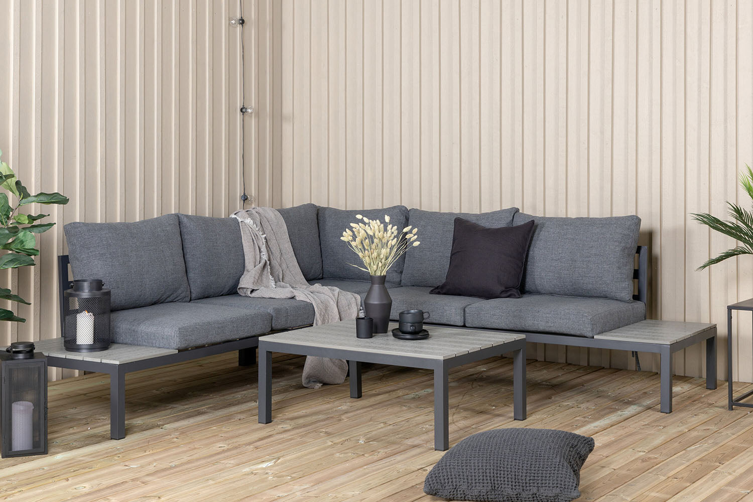 Rebellenclub Yarro Hoekloungeset - Zwart