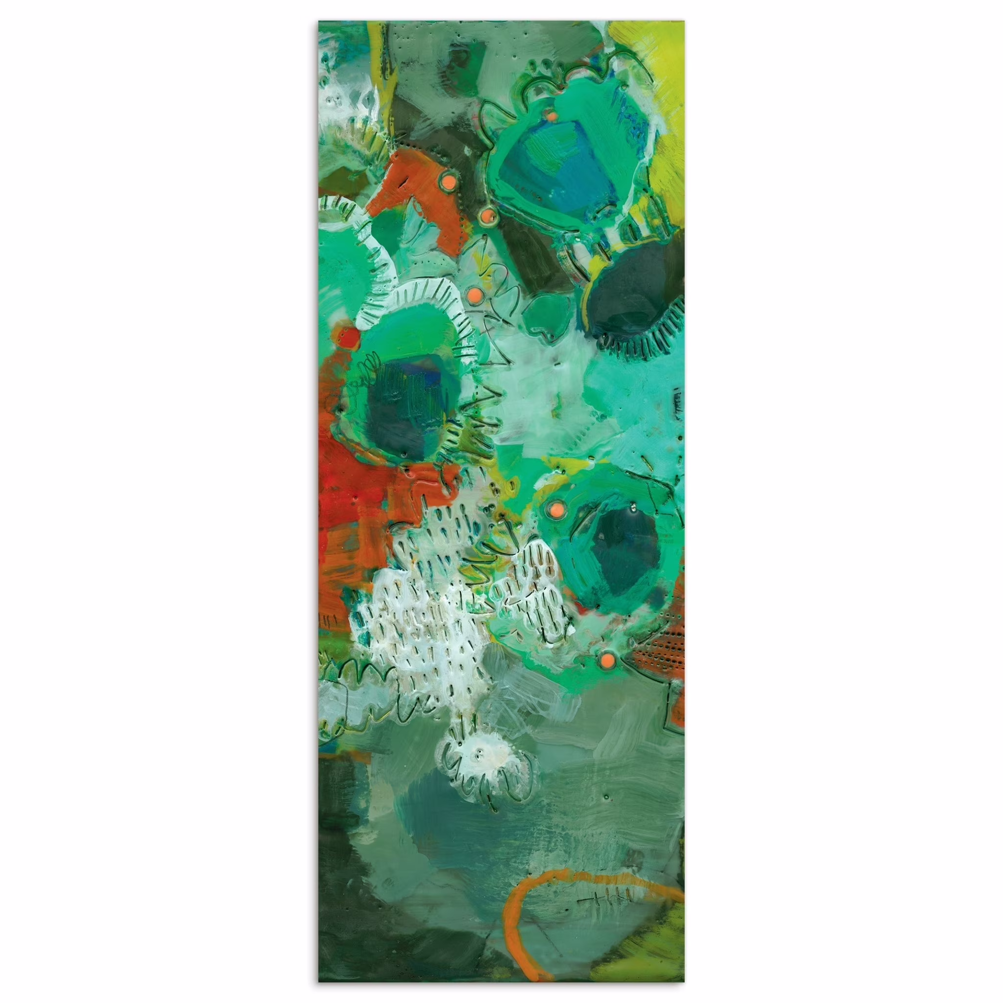 Lolly II Frameless Free Floating Tempered Glass Panel Graphic Wall Art, 63" x 24" x 0.2", Ready to Hang(Lolly II)