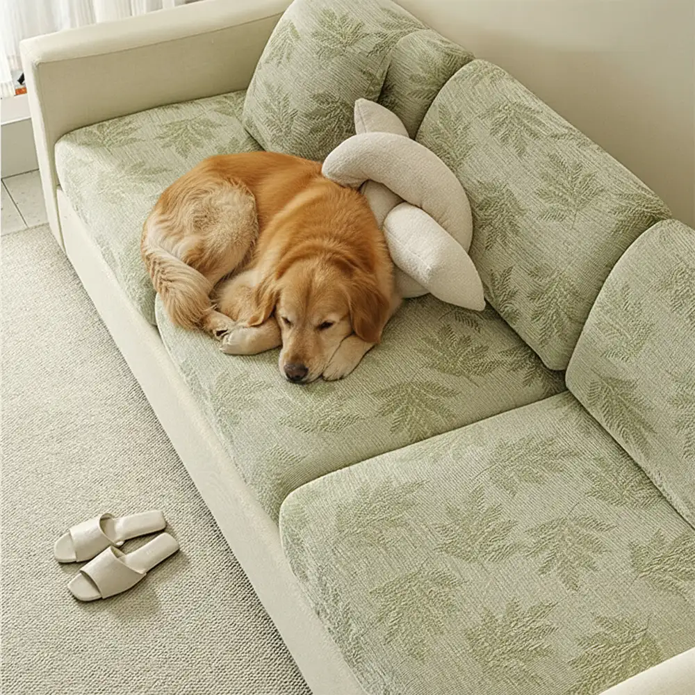 Elastic Chenille All-Season Anti-Scratch Full-Coverage Stretch Sectional Couch Cover