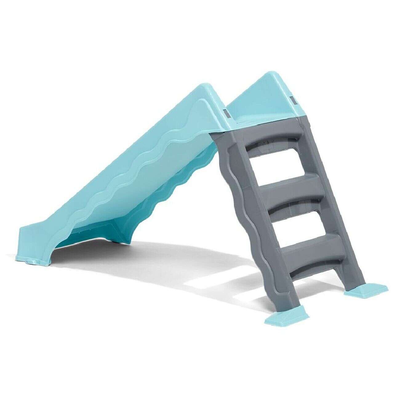 Toboggan enfant 3 marches bleu 126x59xH71cm