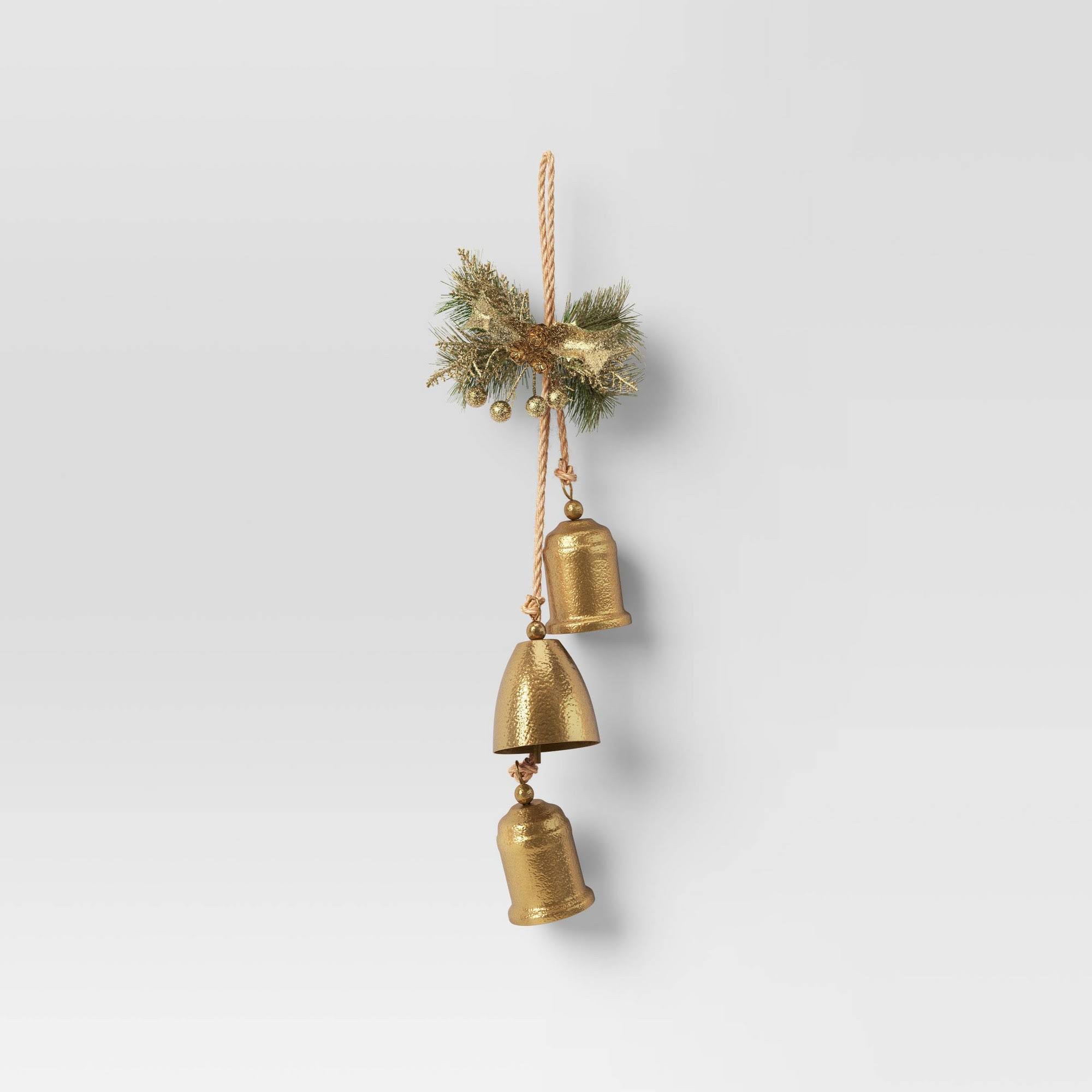Wondershop Metal Christmas Bells with Faux Greenery 18