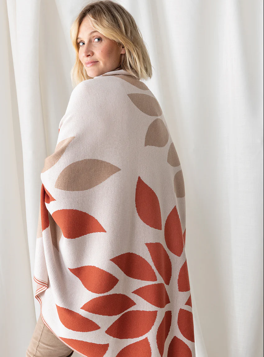 Plaid adulte en laine mérinos beige