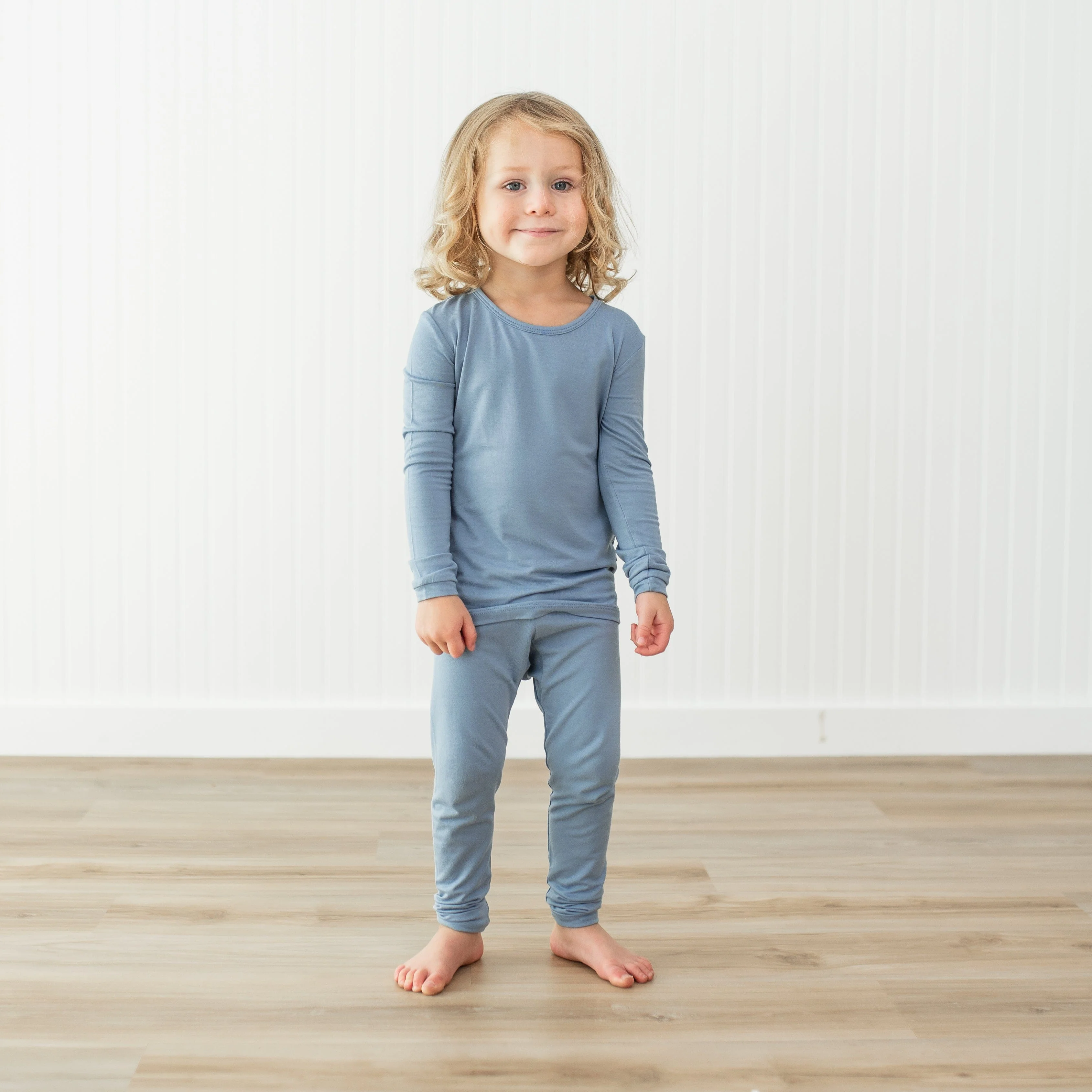 Long Sleeve Pajamas in Slate