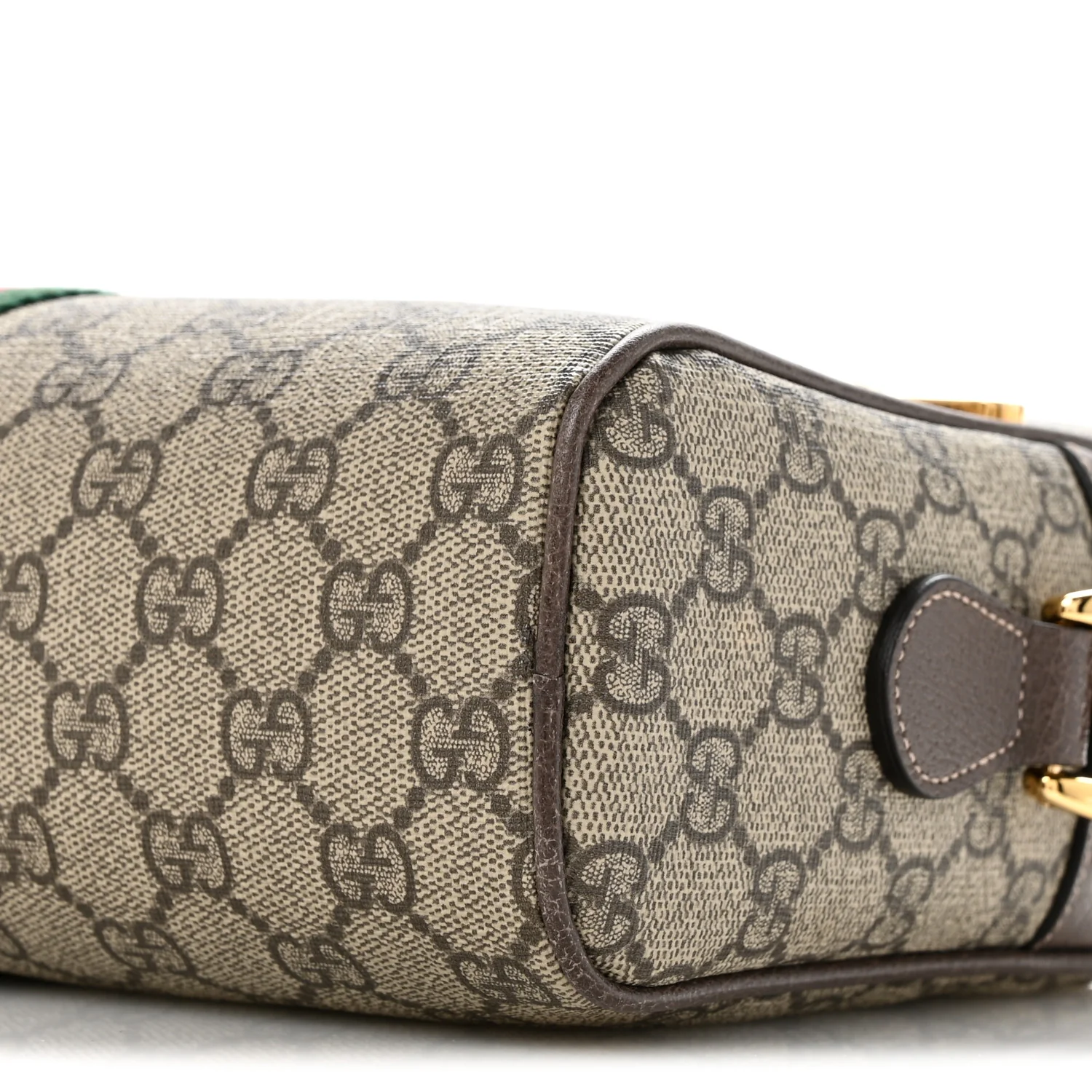 GG Supreme Monogram Web Small Ophidia Shoulder Bag Brown