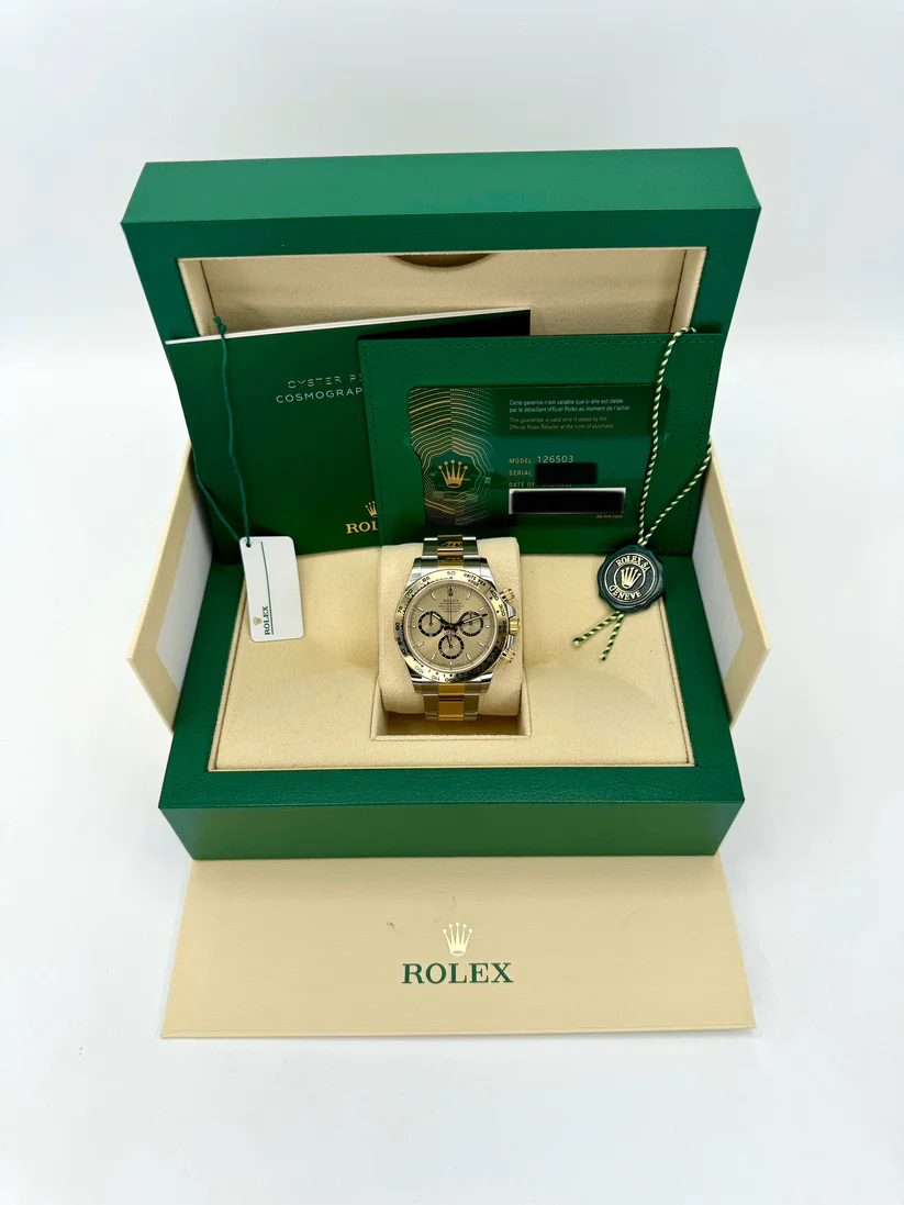[Super Clone]Rolex Daytona 40mm Two.Tone champagne Dial  m126503-0004