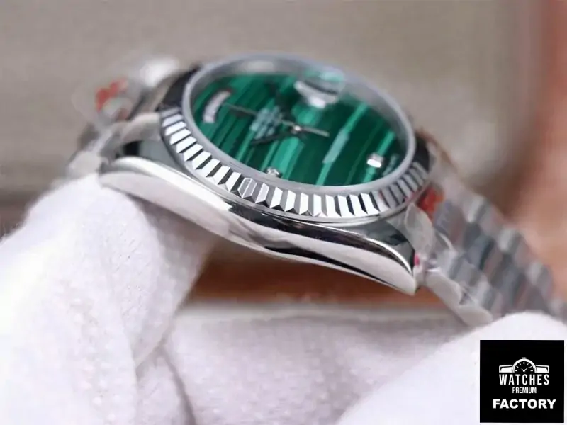 Rolex President Day Date 18038 Malachite Green Diamond Dial