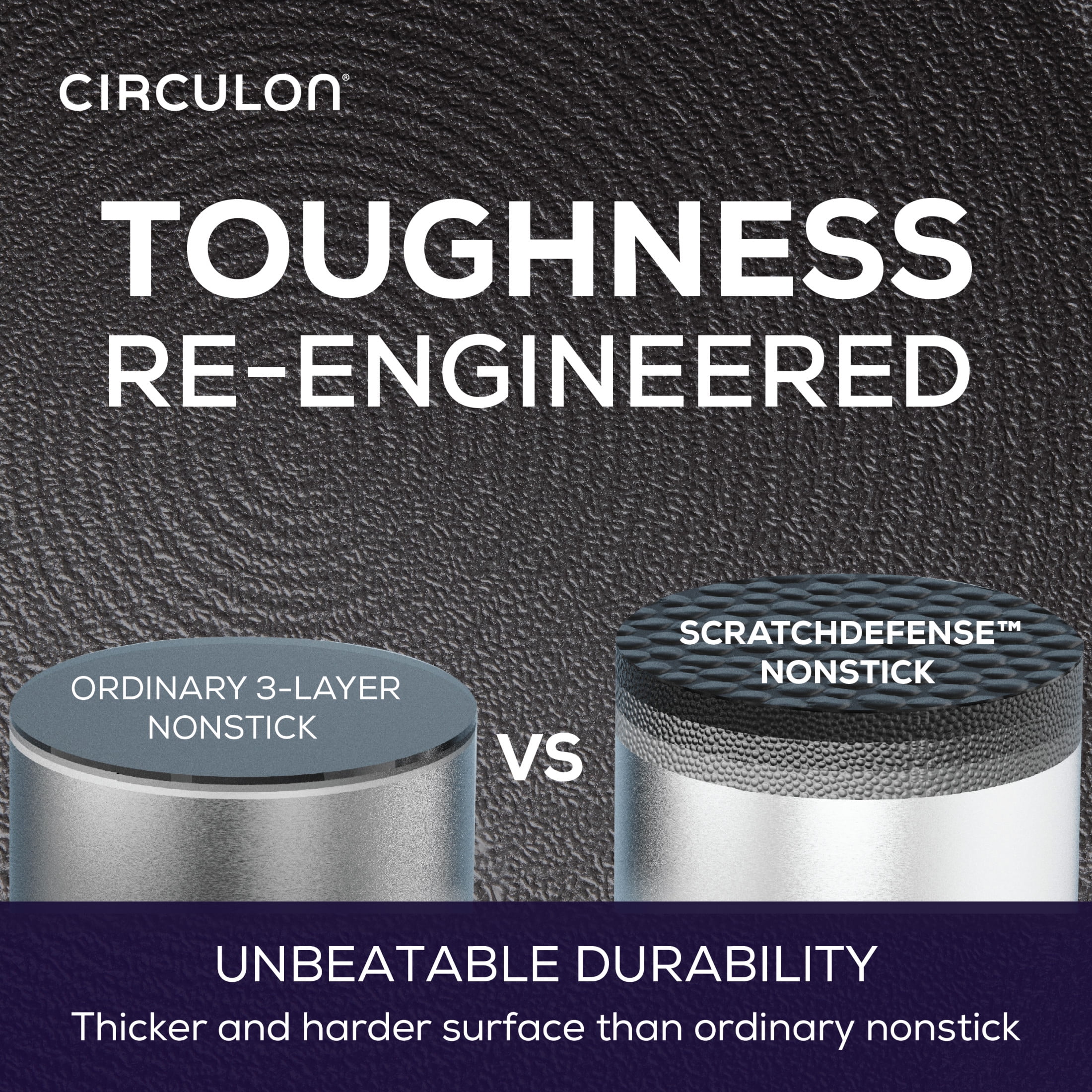 Circulon A1 Scratch Defense 10 Piece Nonstick Aluminum Pot and Pan Set, Cast Stainless Steel
