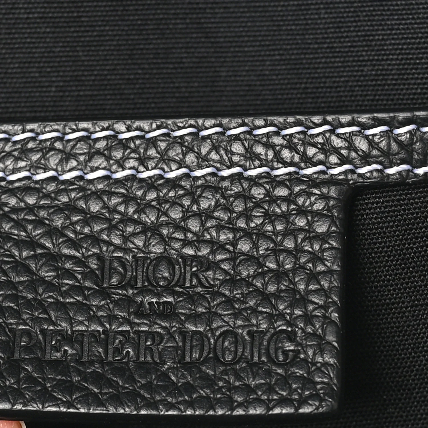 X PETER DOIG Grained Calfskin Slingbag Backpack Black