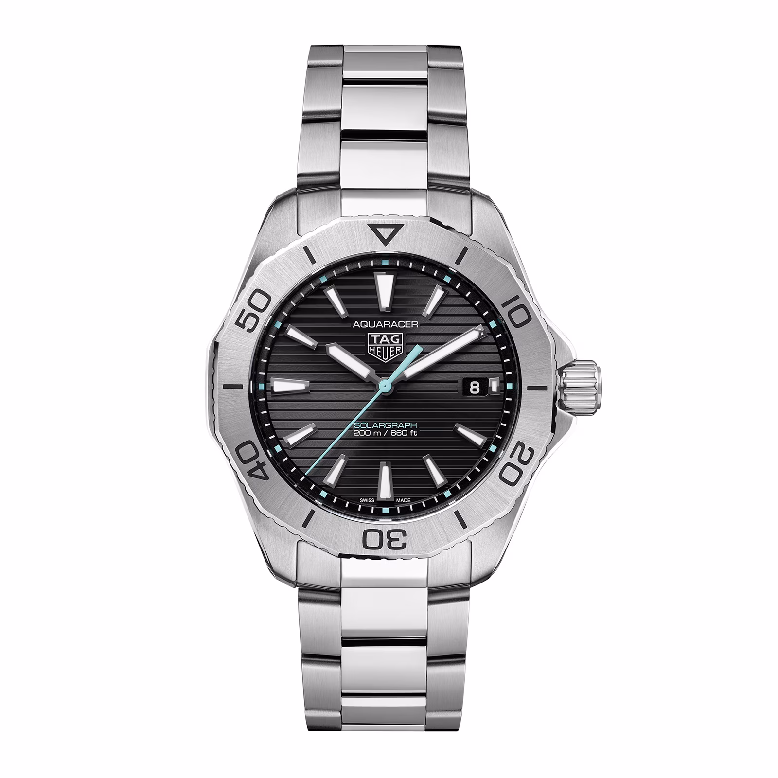 【Super Clone】TAG Heuer Aquaracer 200 Professional Solargraph 40mm Mens Watch Black WBP1114.BA0000