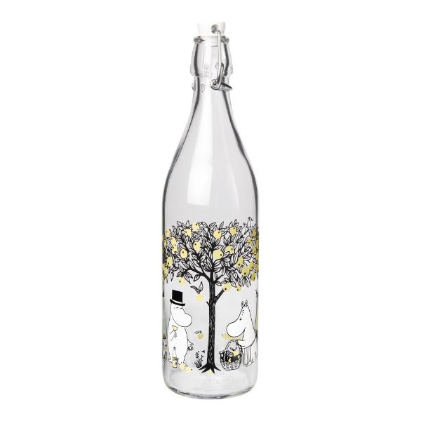 Mummi glassflaske med patentkork 1L epler