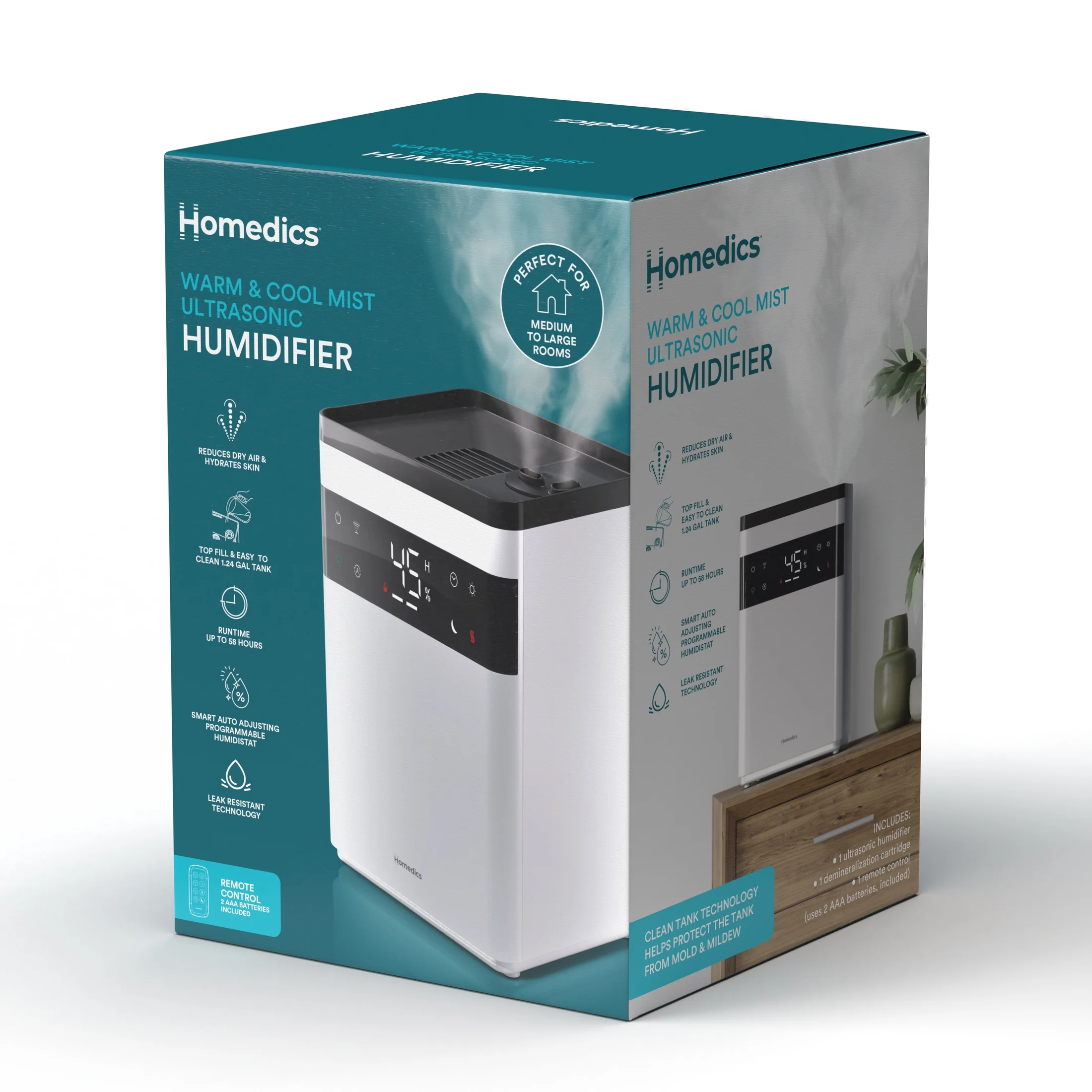 Premium Warm Cool Mist Ultrasonic Topfill Humidifier, 58 Hour Runtime - Image 9