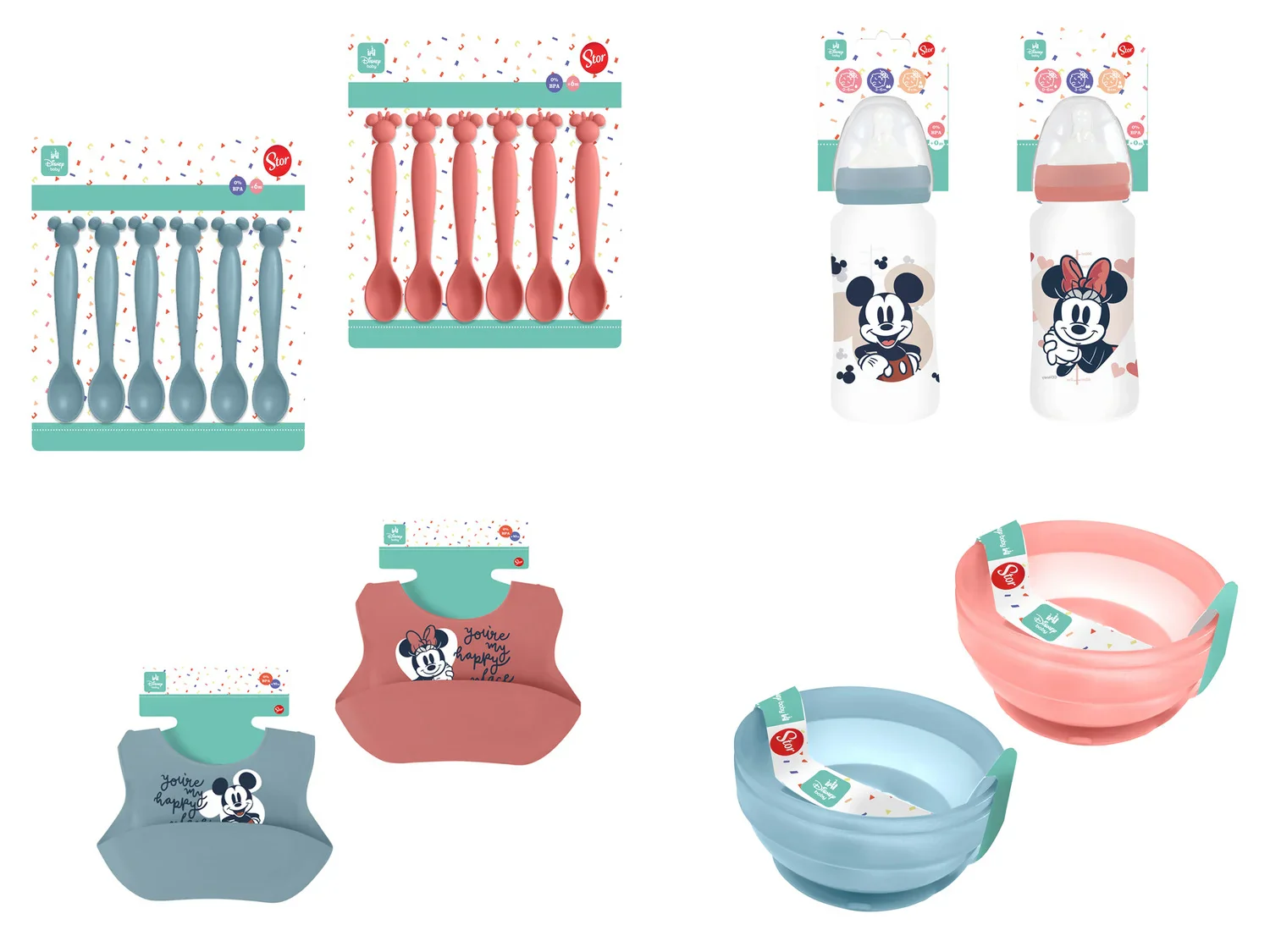 Set de vaisselle en silicone pour bb