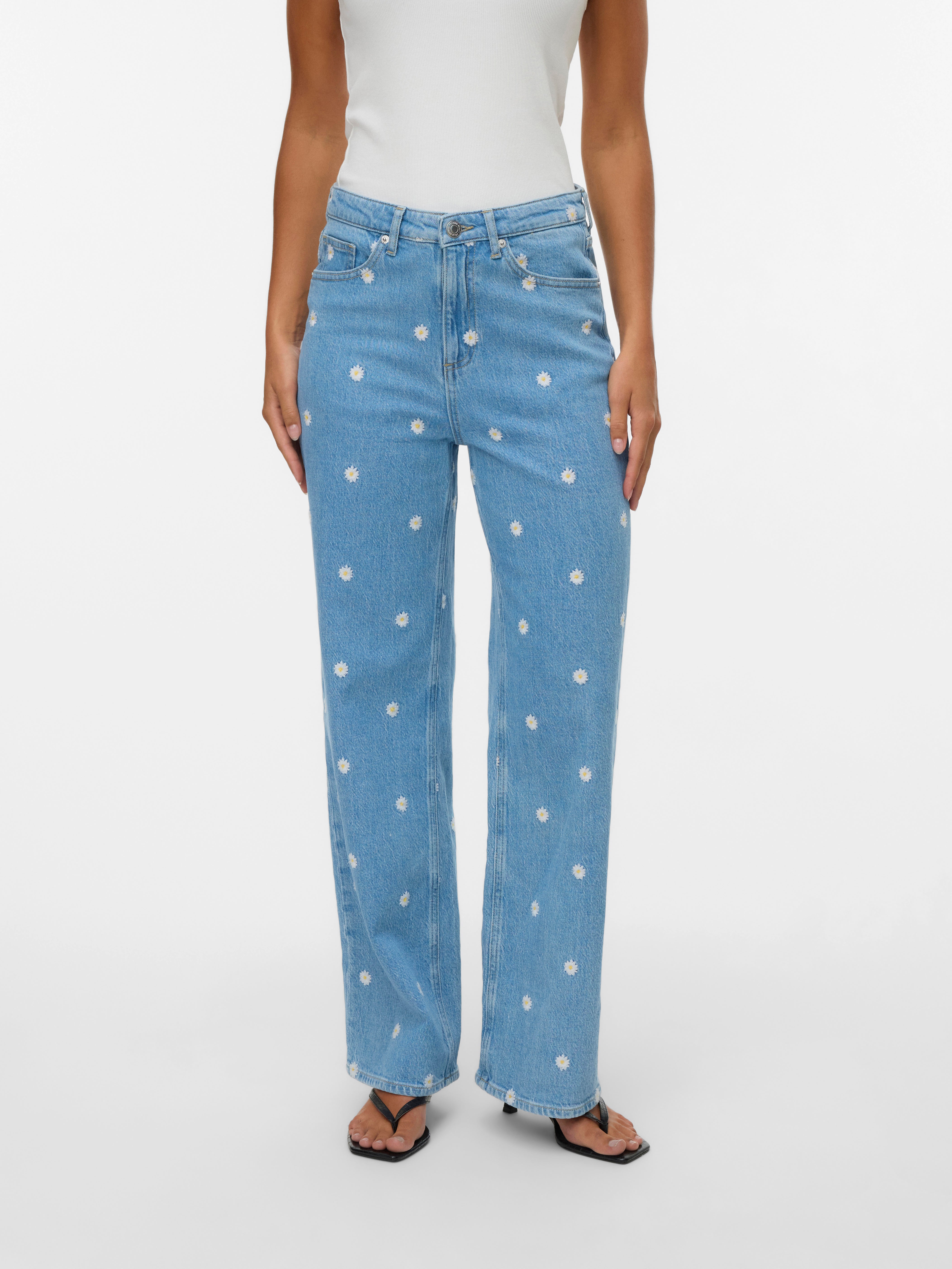 VERO MODA® VMTESSA High rise Wide Fit - Cropped Jeans