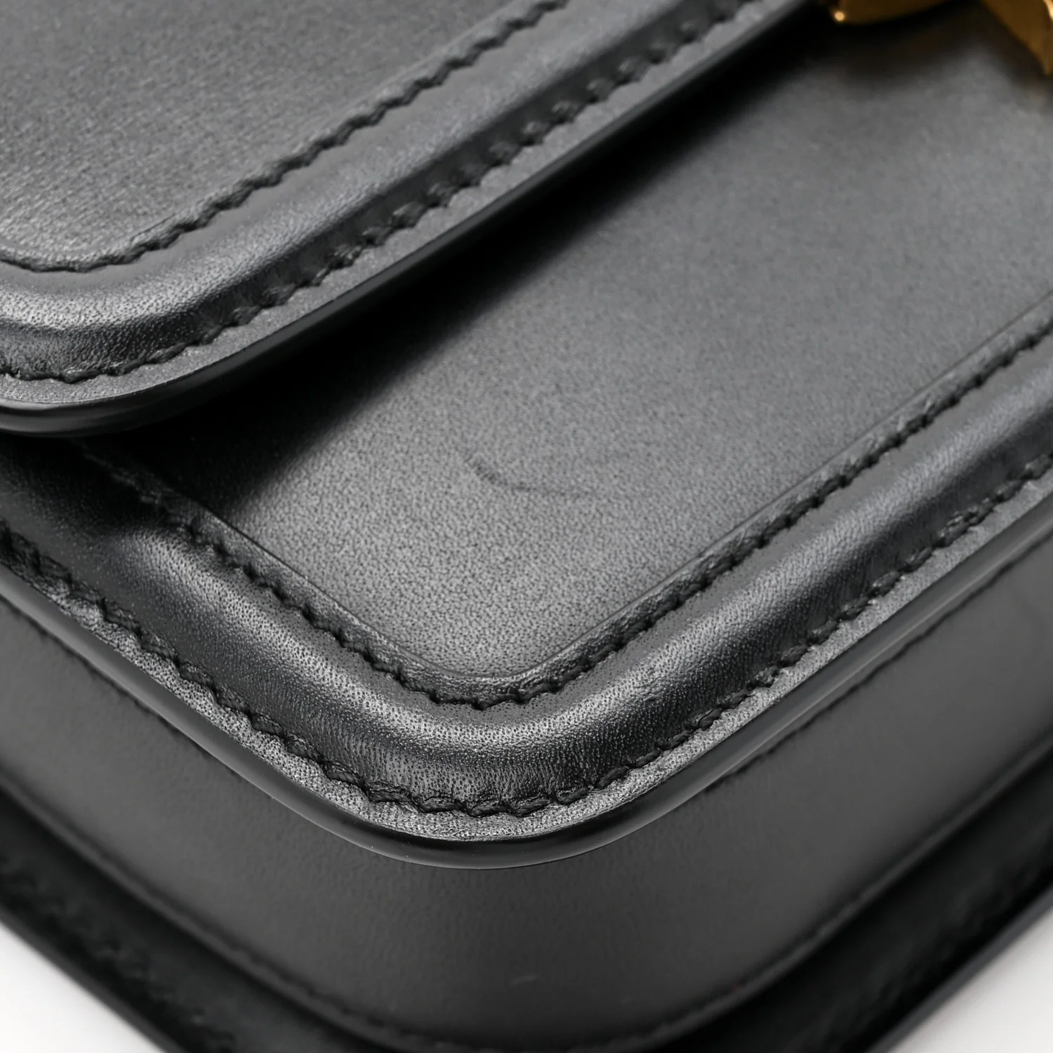 Smooth Calfskin Small Solferino Satchel Black