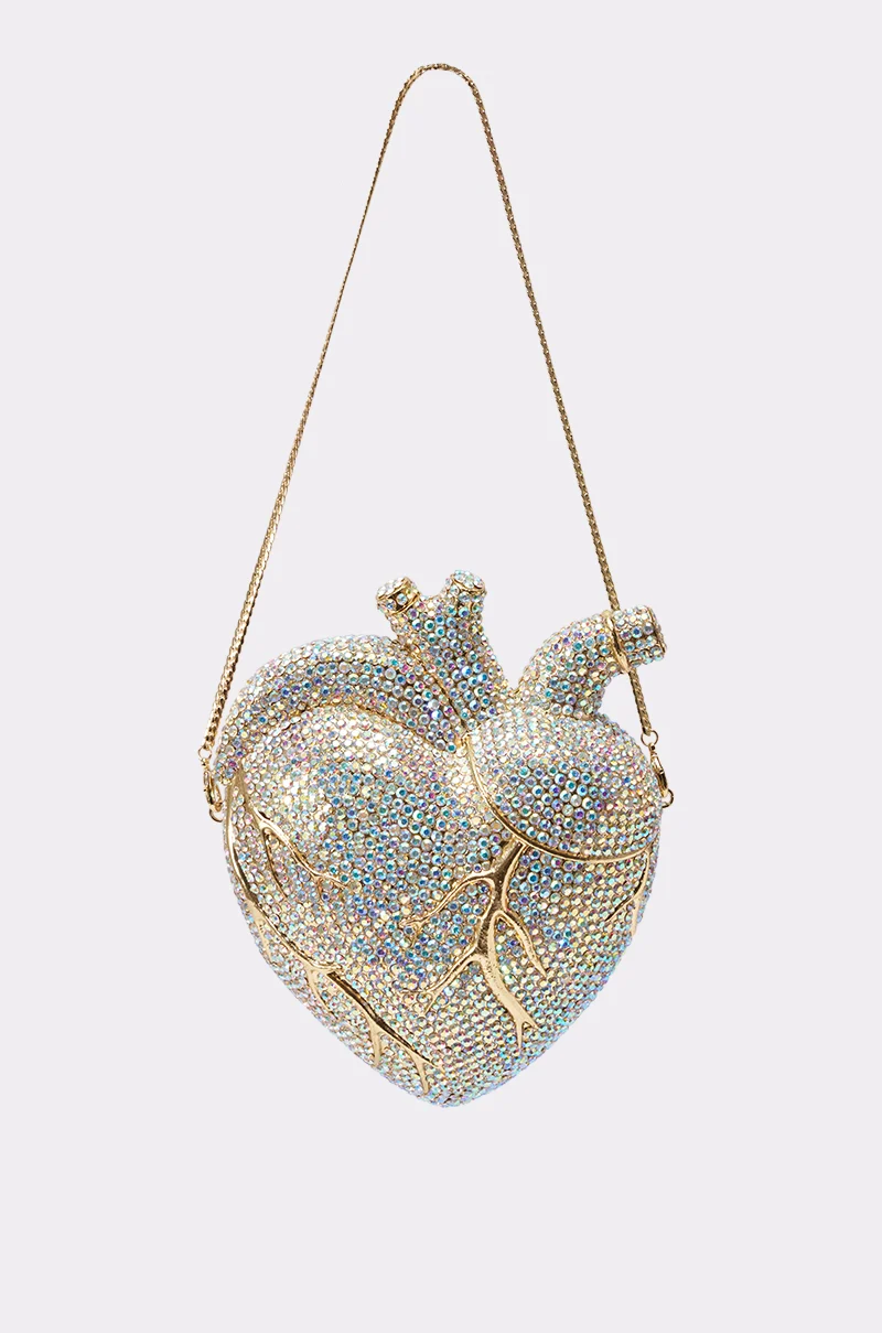 BEATING HEART RHINESTONE BAG - Akira Store