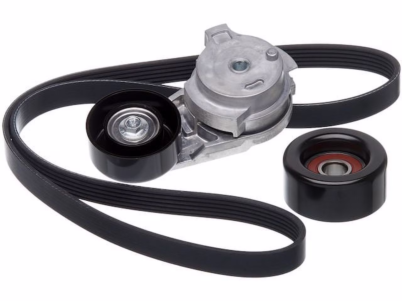 Serpentine Belt Drive Component Kit - Compatible with 2002 - 2009 Chevy Trailblazer 4.2L 6-Cylinder GAS 2003 2004 2005 2006 2007 2008
